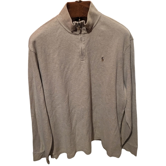 Polo Ralph Lauren Other - Polo Ralph Lauren Estate Rib Quarter Zip Sweater Tan Beige Size XXL